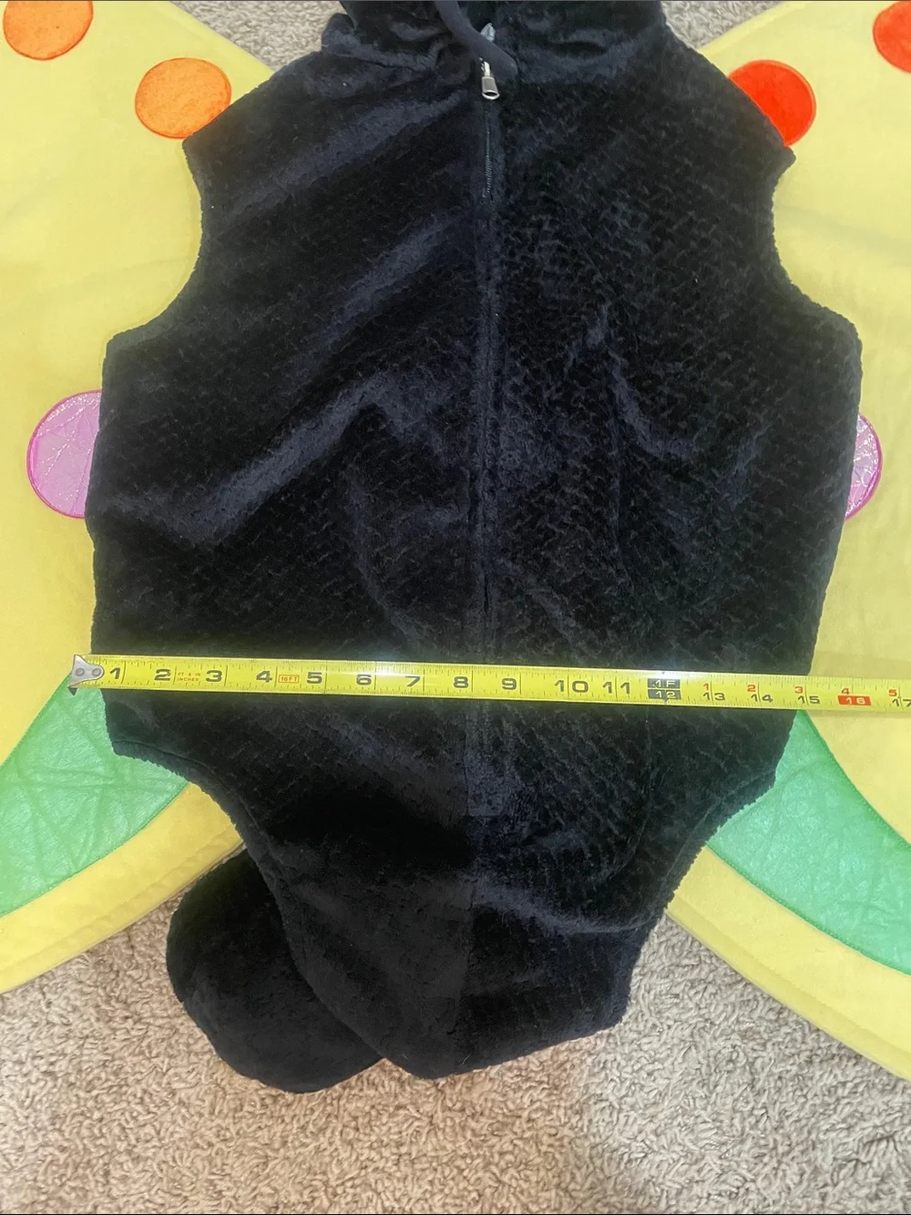 Kids Yellow Butterfly Costume with Black Bodysuit and Hood- Costco